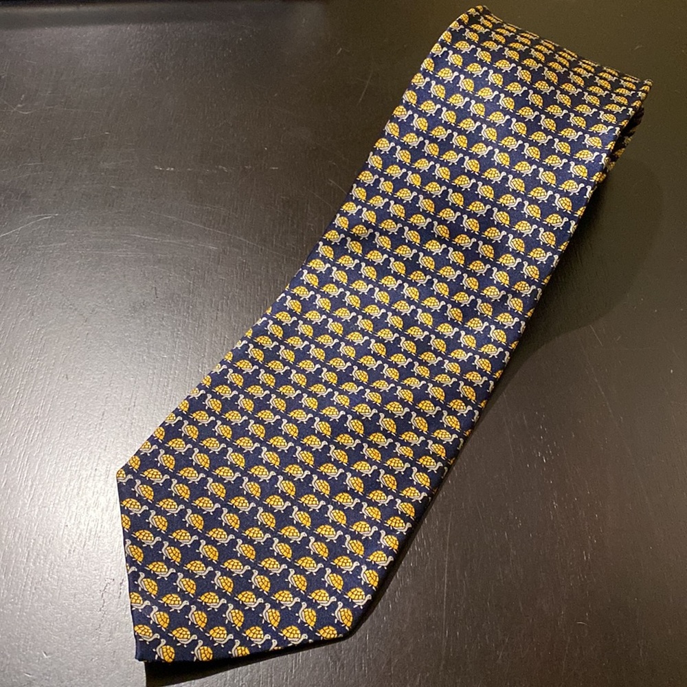 Museum Artifacts All Silk Men Tie, Turtle Print Design